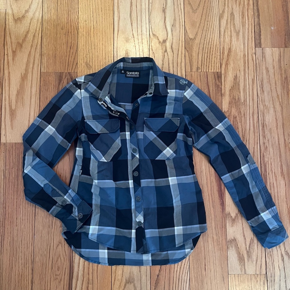 Sombrio Blue Plaid Mountain bike Button-Up Shirt